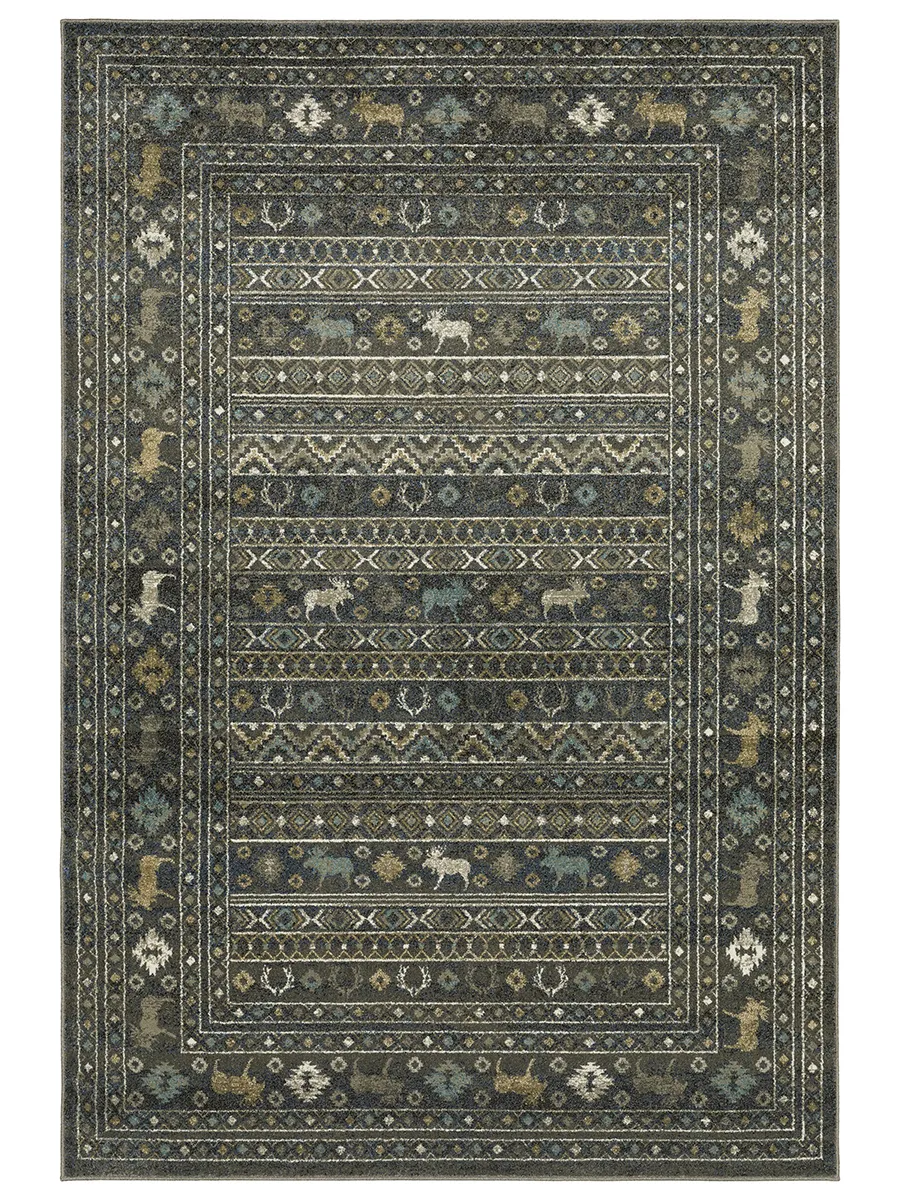 Venice 3'10" x 5'5" Blue Rug