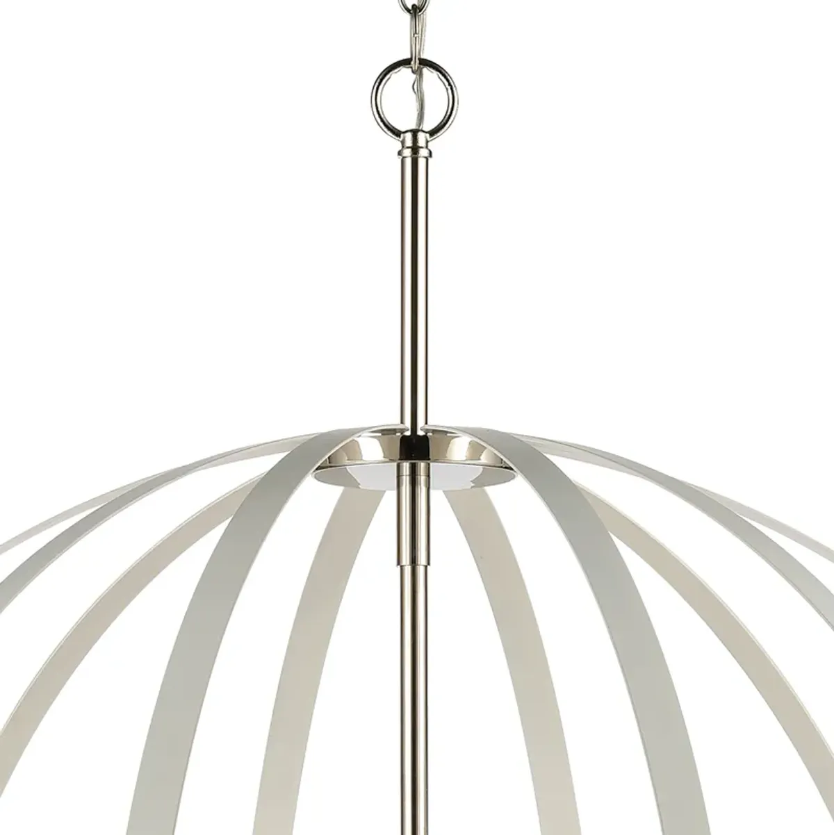 Rotunde 38'' Wide 10-Light White Chandelier