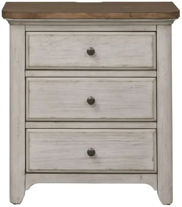 Liberty Furniture 3 Drawer Night Stand w/ Charging Station