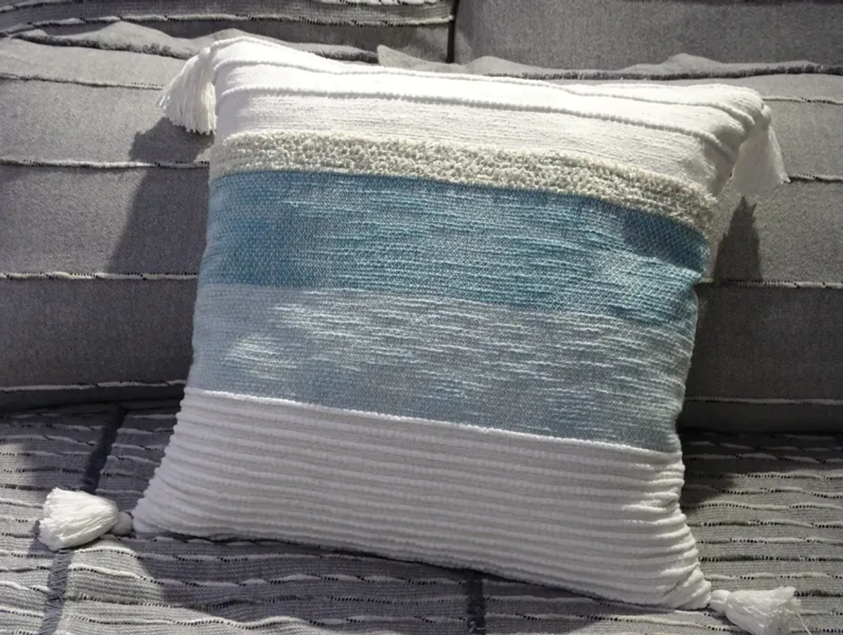 Elegant Large Throw Pillow 22" x 22" for Couch Handloom Woven