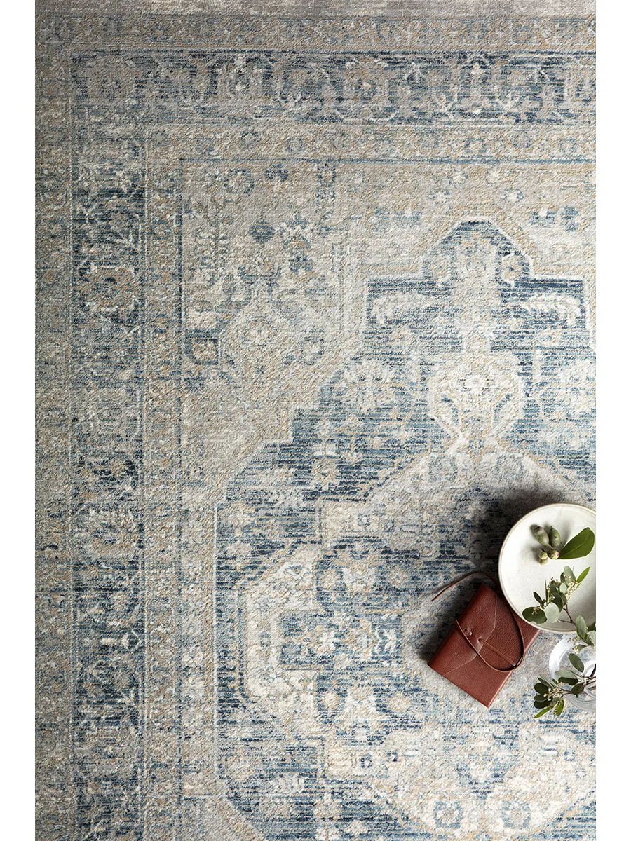 Elise ELI01 Neutral/Blue 6'7" x 9'9" Rug