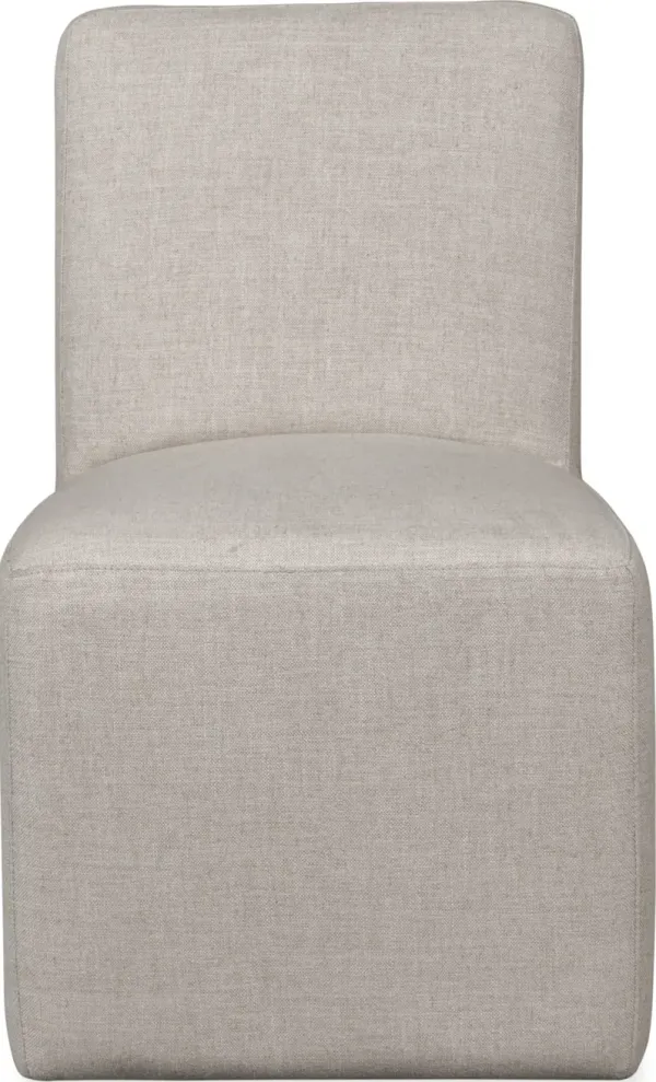 Liv Fully Upholstered Dining Chair in Natural Linen - Set of 2
