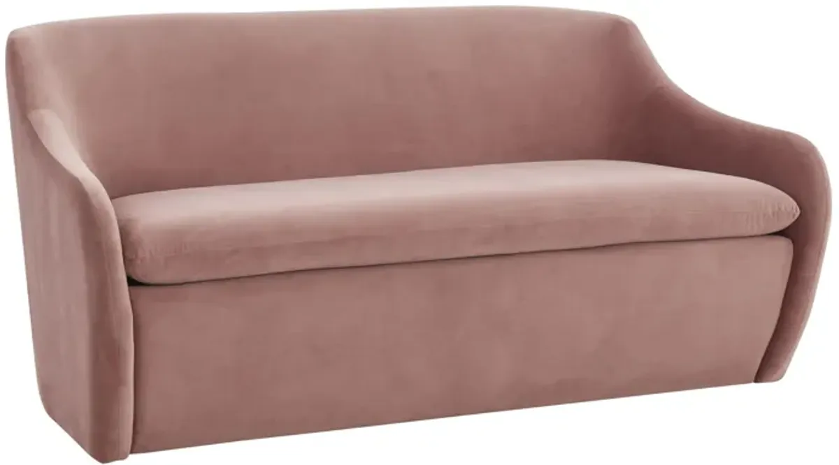 Cellia Frost Blue Velvet Loveseat