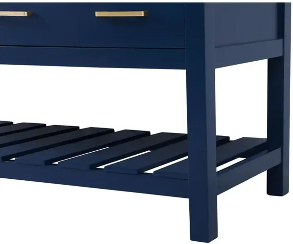 Elegant Kitchen and Bath 60 inch double bathroom vanity in blue