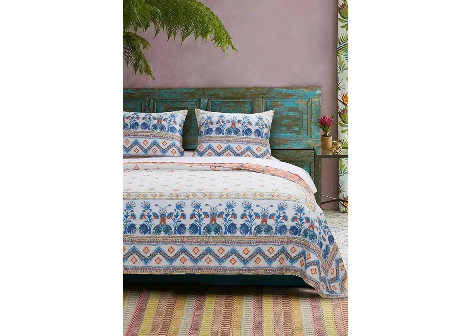 Barefoot Bungalow Aleena Reversible Quilt And Pillow Sham Set