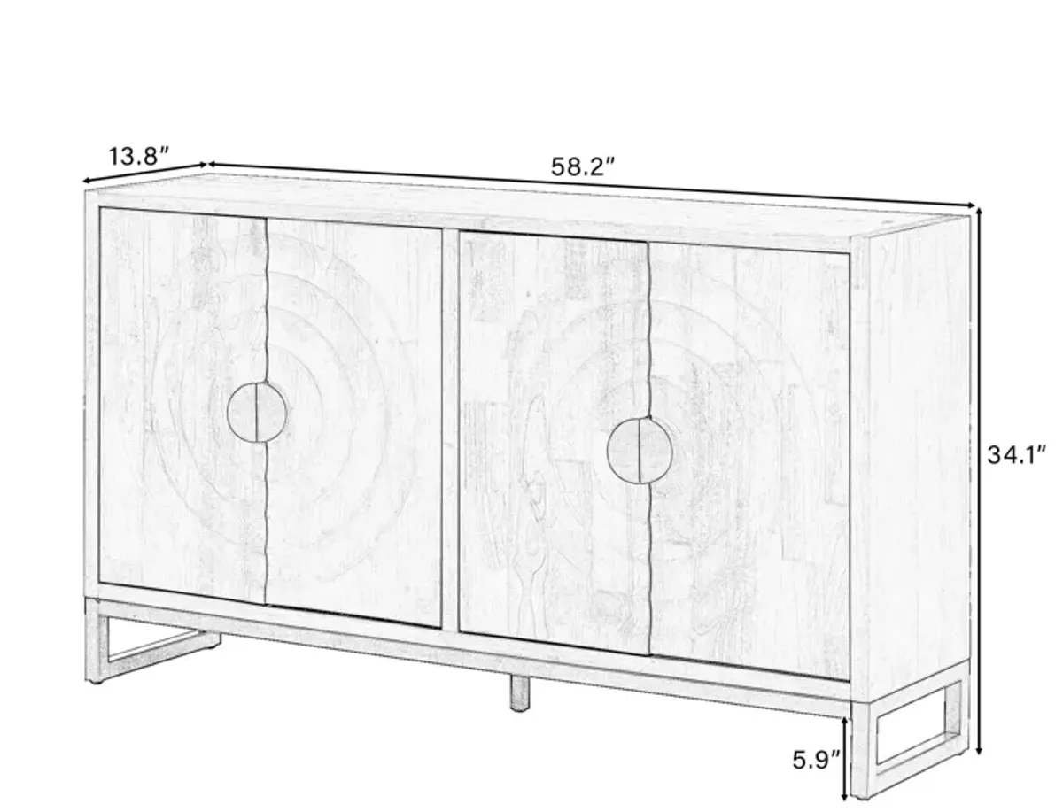 Merax Storage Cabinet Sideboard Wooden Cabinet