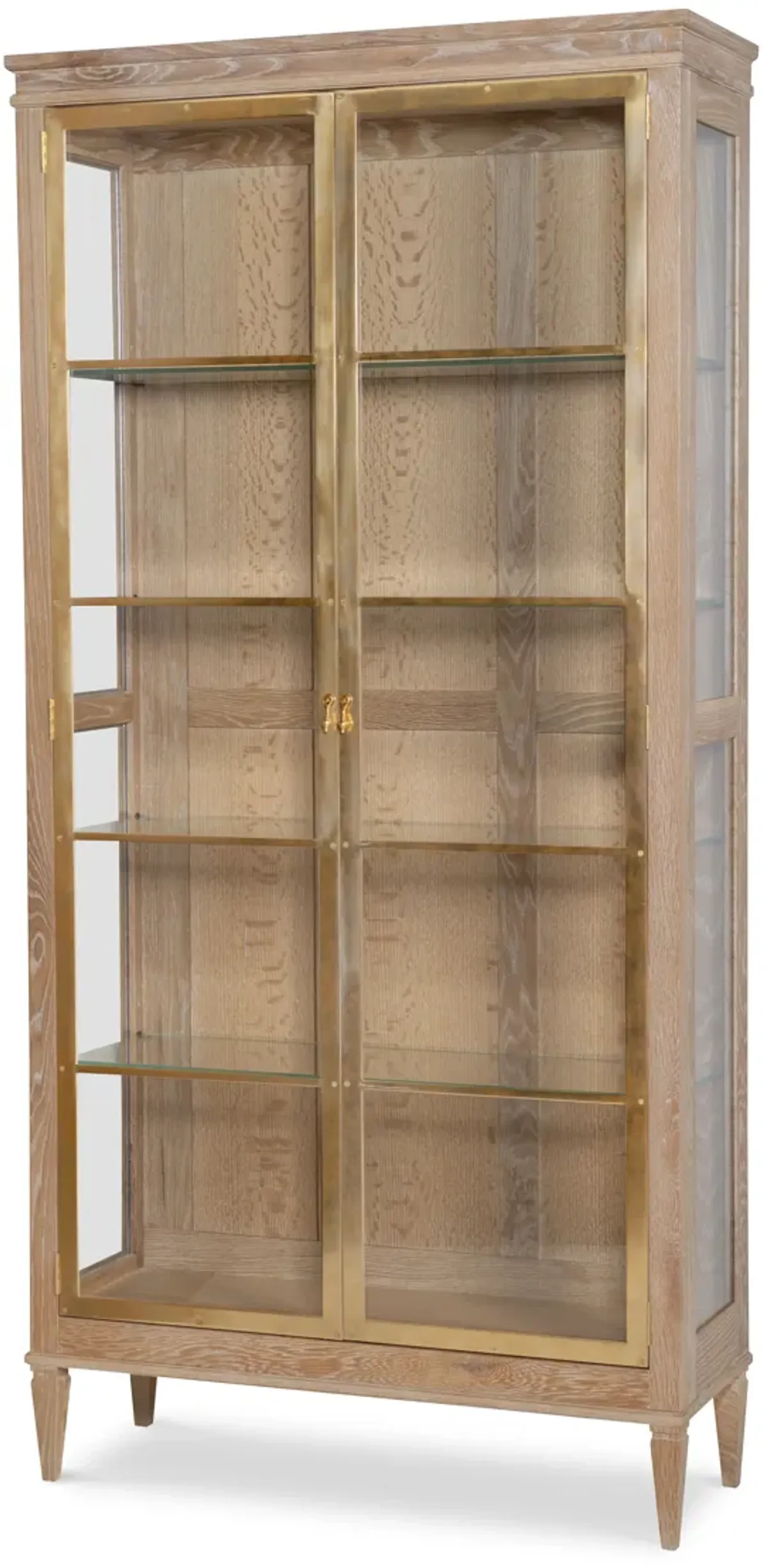 Stocked Brass Front Curio