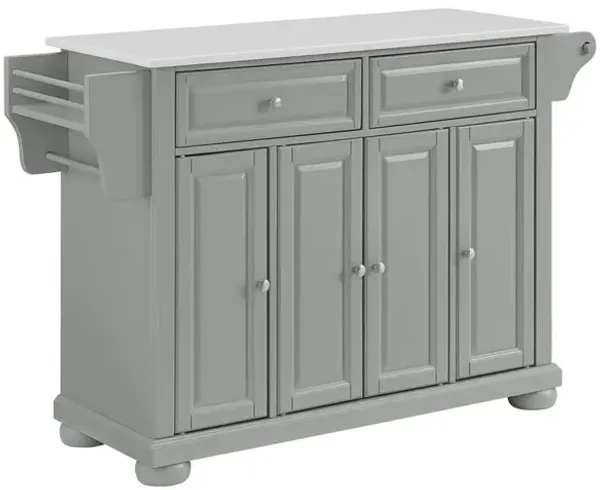 Crosley Furniture Alexandria Stone Top Full Size Kitchen Island/Cart