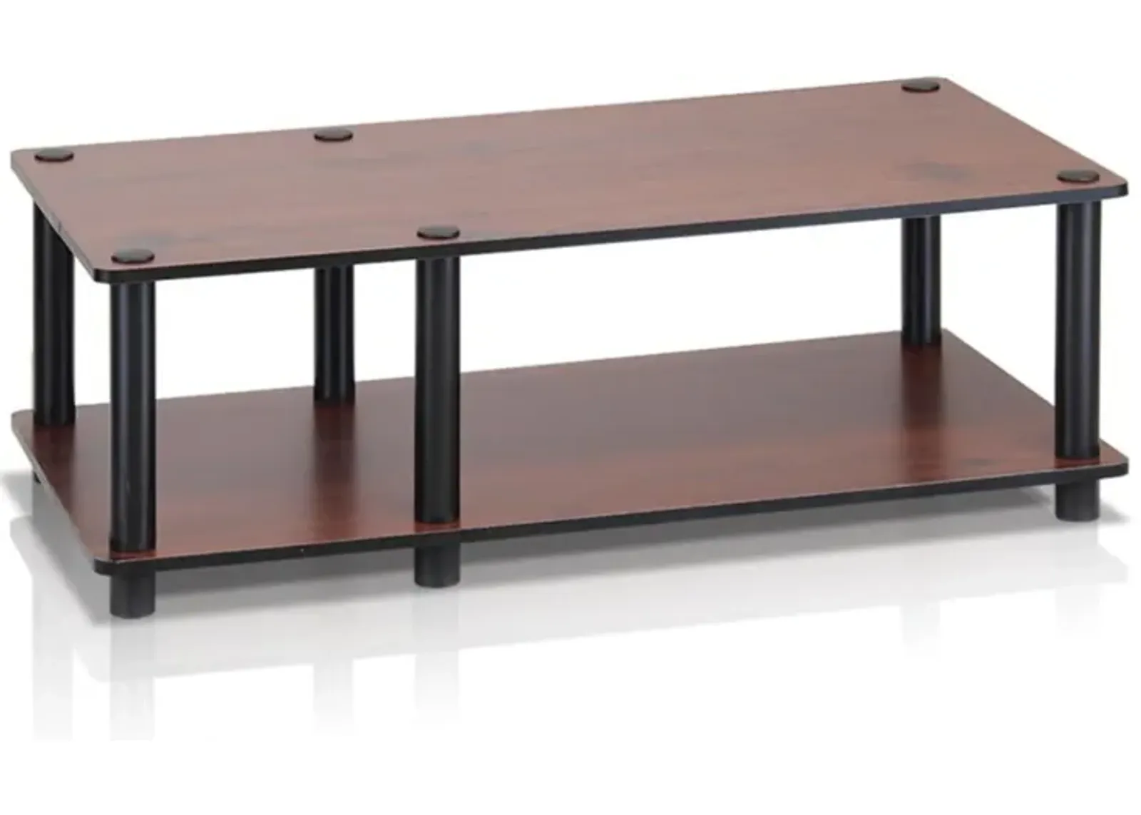 Furinno Furinno 11174DC(BK)/BK Just No Tools Mid TV Stand, Dark Cherry w/Black Tube