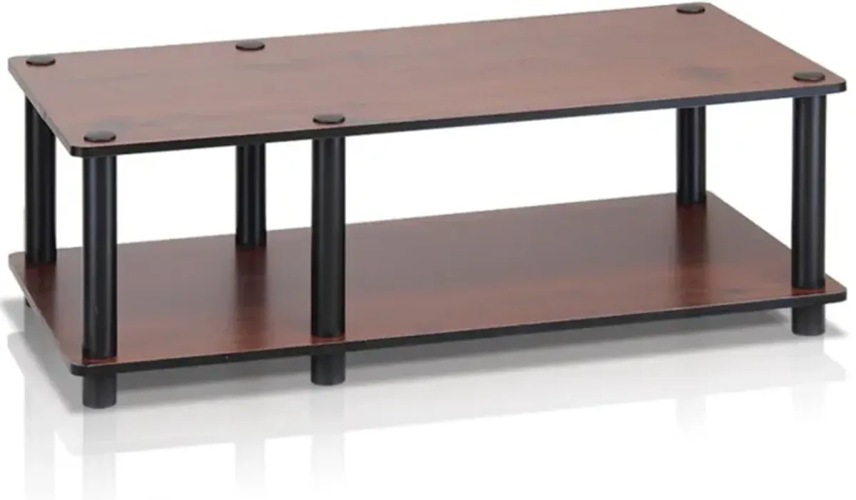 Furinno Furinno 11174DC(BK)/BK Just No Tools Mid TV Stand, Dark Cherry w/Black Tube