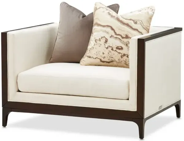 Michael Amini Belmont Place Matching Chair - Cream/Espresso