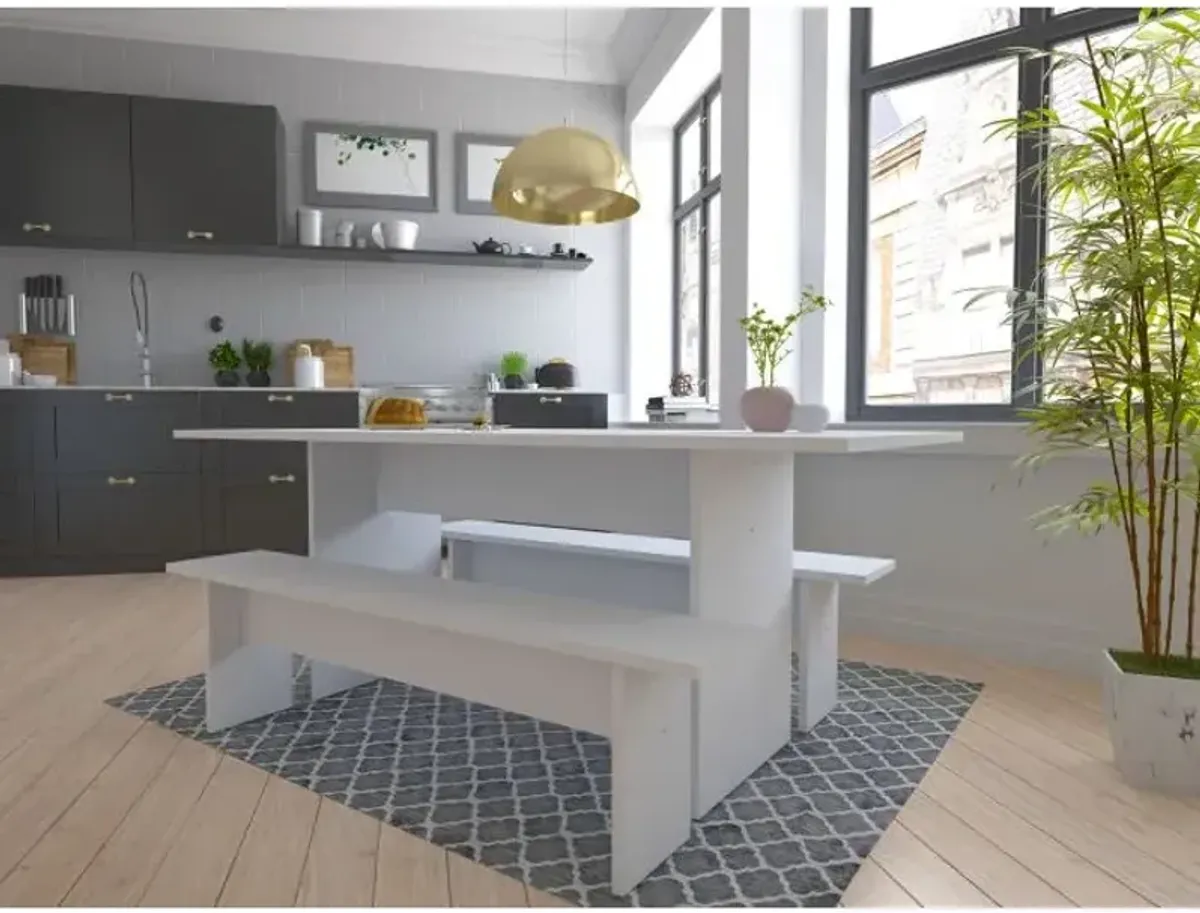 Nomad White Dining Set