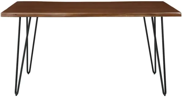 Modway - Ardor 60" Live Edge Acacia Wood Dining Table Gold Walnut