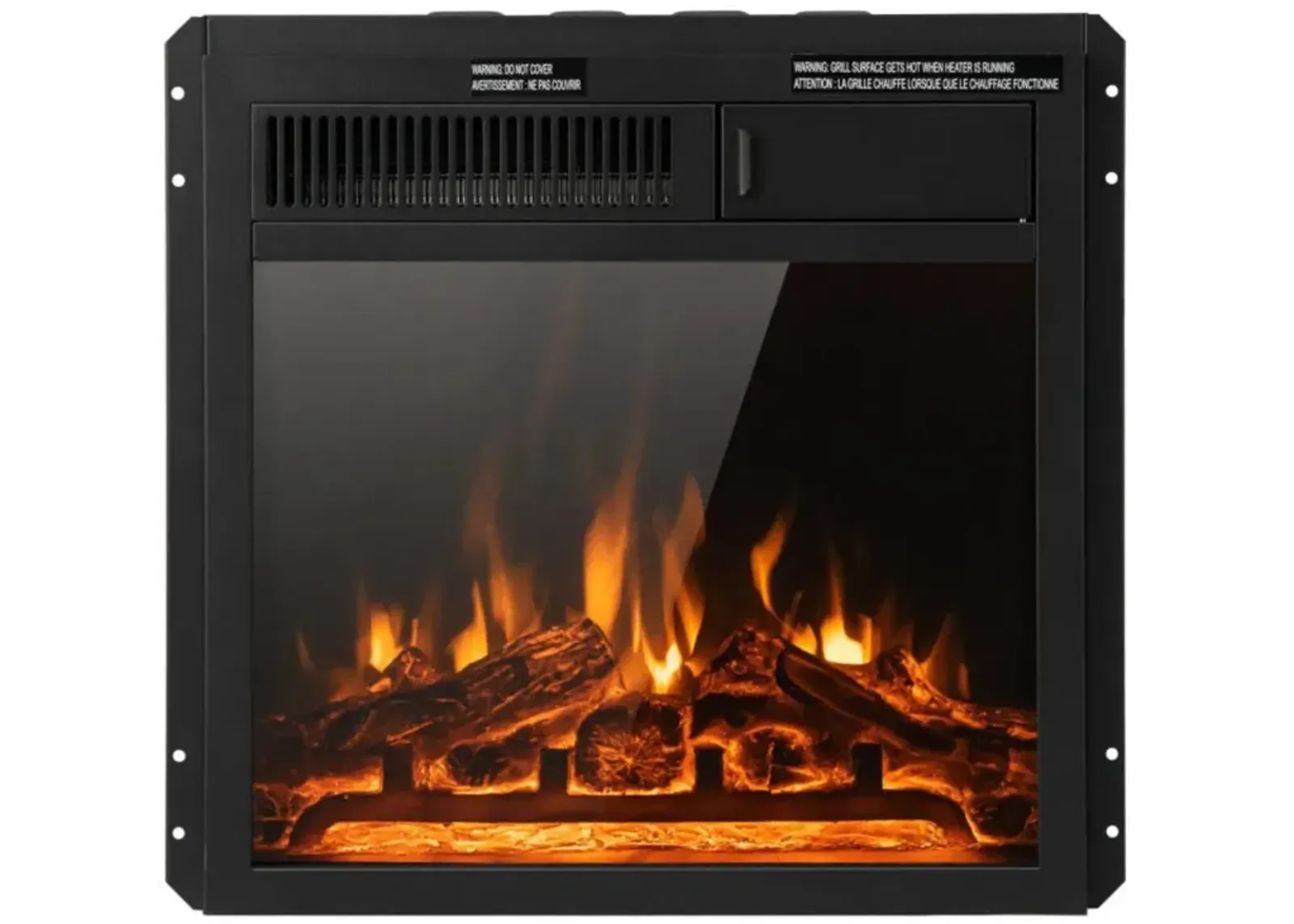 Hivvago 18/22.5 Inch Electric Fireplace Insert with 7-Level Adjustable Flame Brightness