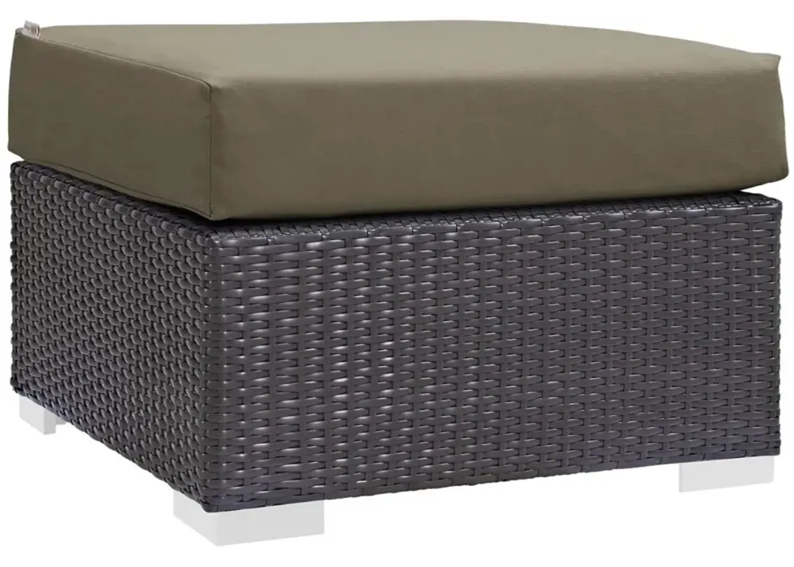 Modway Convene Outdoor Patio Fabric Square Ottoman