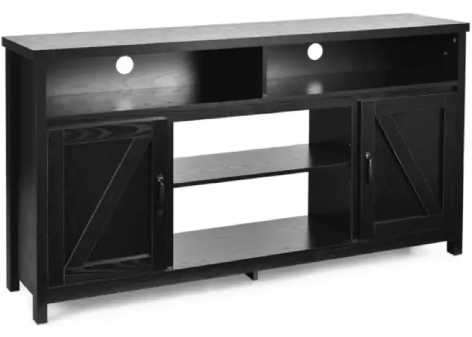 Hivvago 59 Inch TV Stand Media Center Console Cabinet with Barn Door for TV's 65 Inch