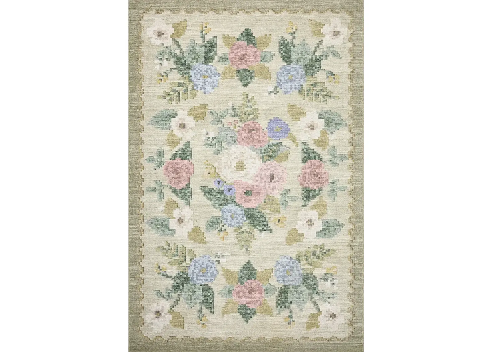 Rosa RSA-02 Cream 2''3" x 3''9" Rug by Rifle Paper Co.