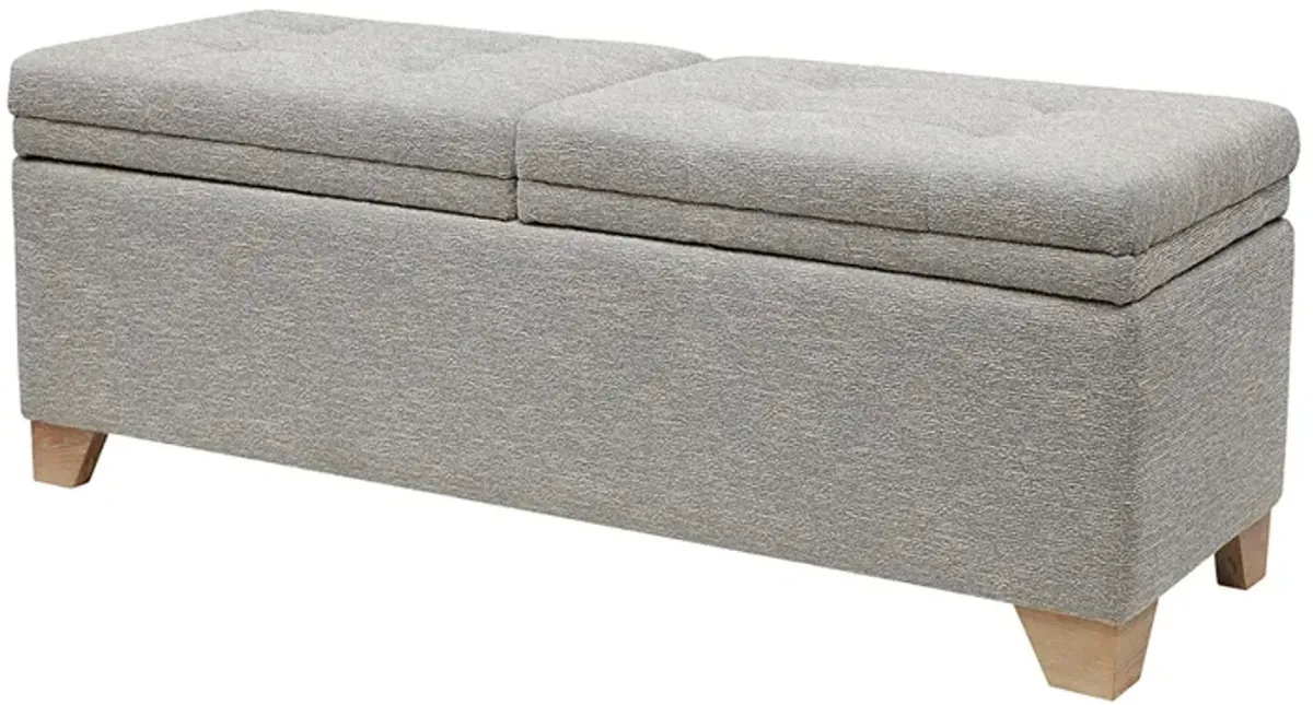 Gracie Mills Gil Soft Close Storage Bench with Solid Wood Legs