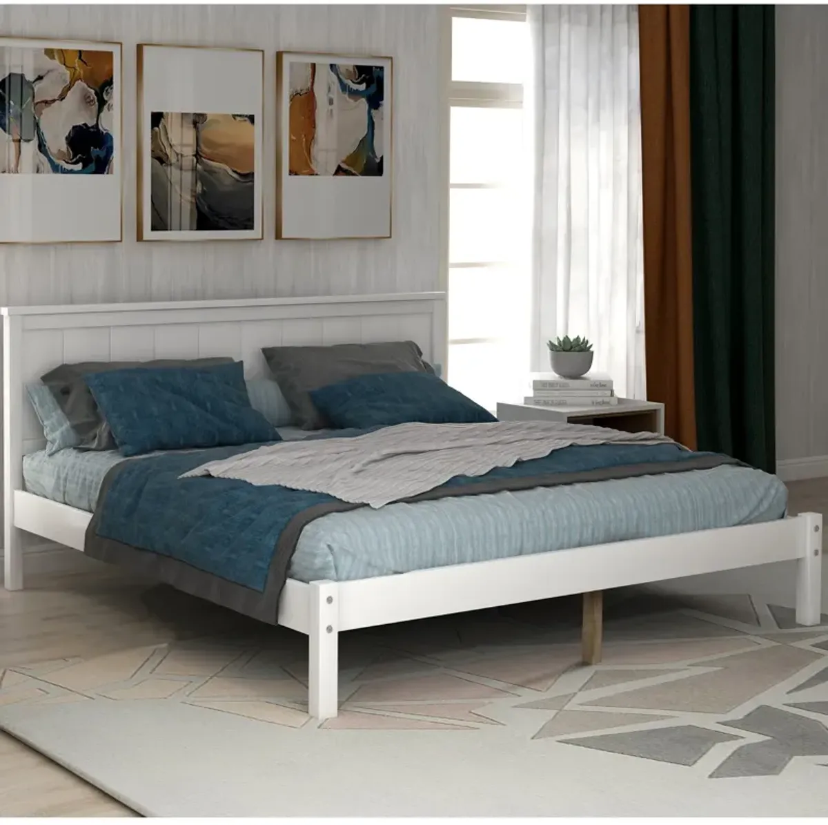 Merax Platform Bed Frame with Headboard