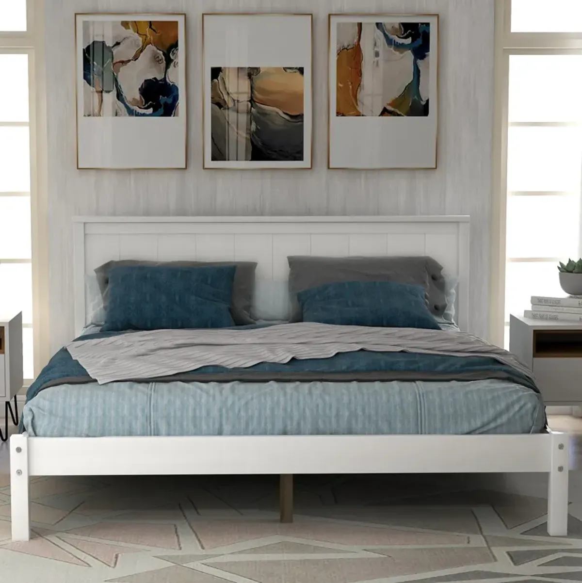 Merax Platform Bed Frame with Headboard