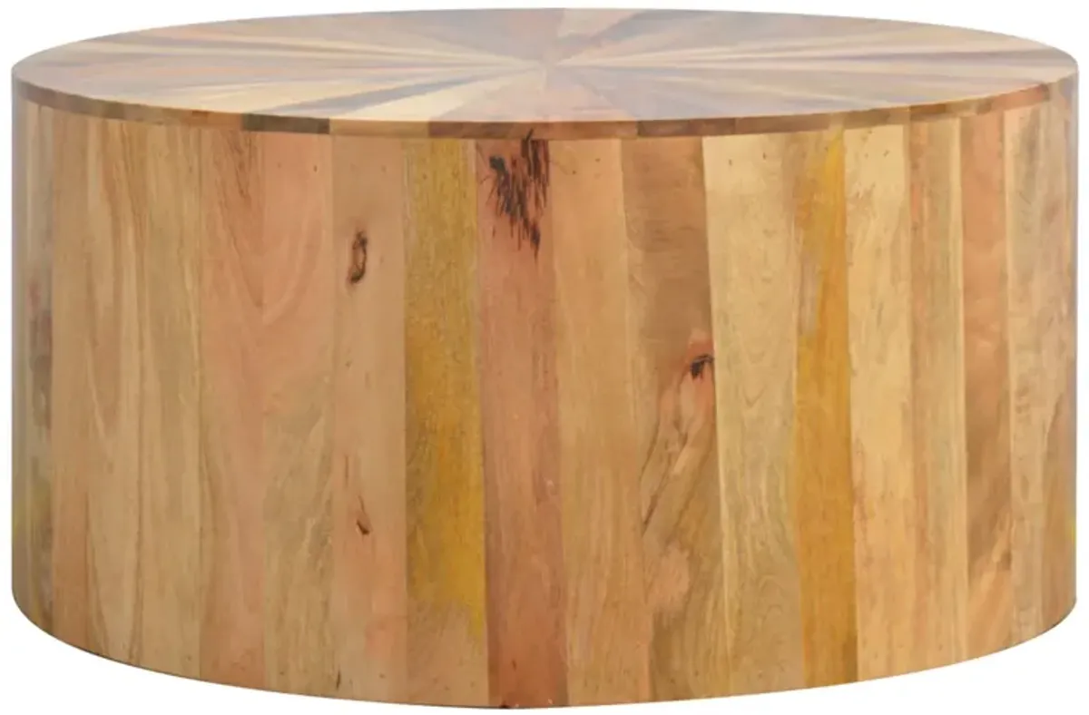 Solid Wood Round Wooden Coffee Table