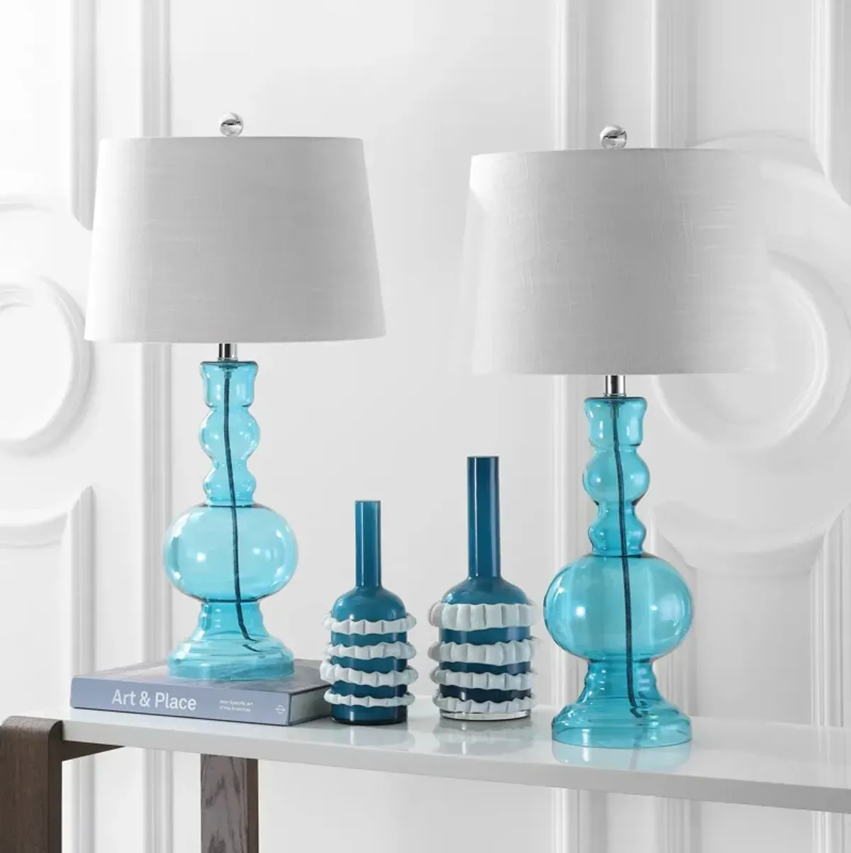 Genie Glass LED Table Lamp (Set of 2)