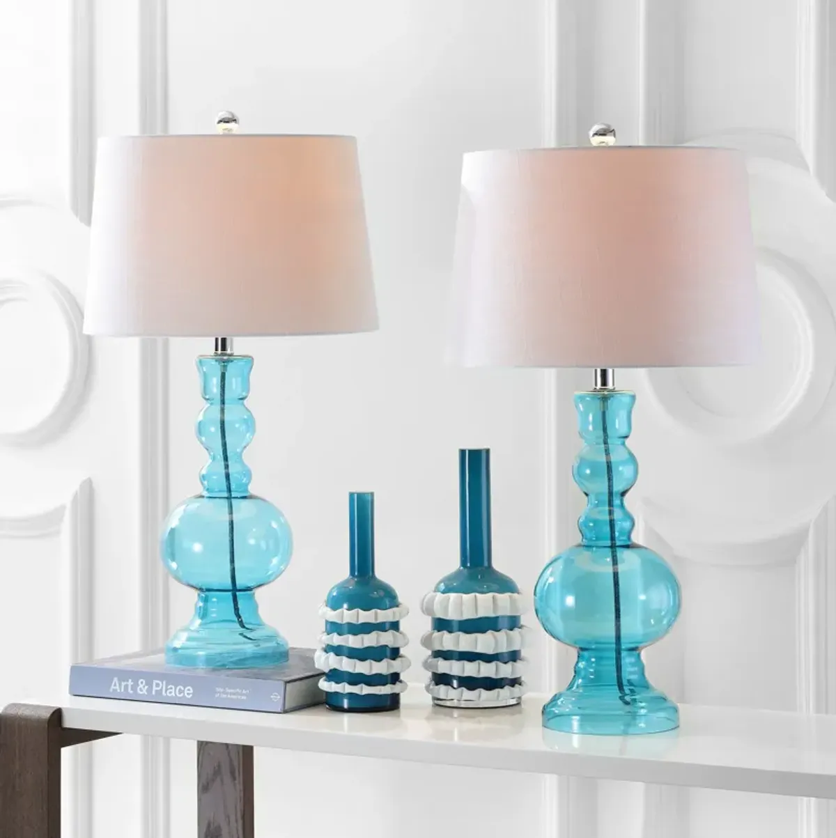 Genie Glass LED Table Lamp (Set of 2)