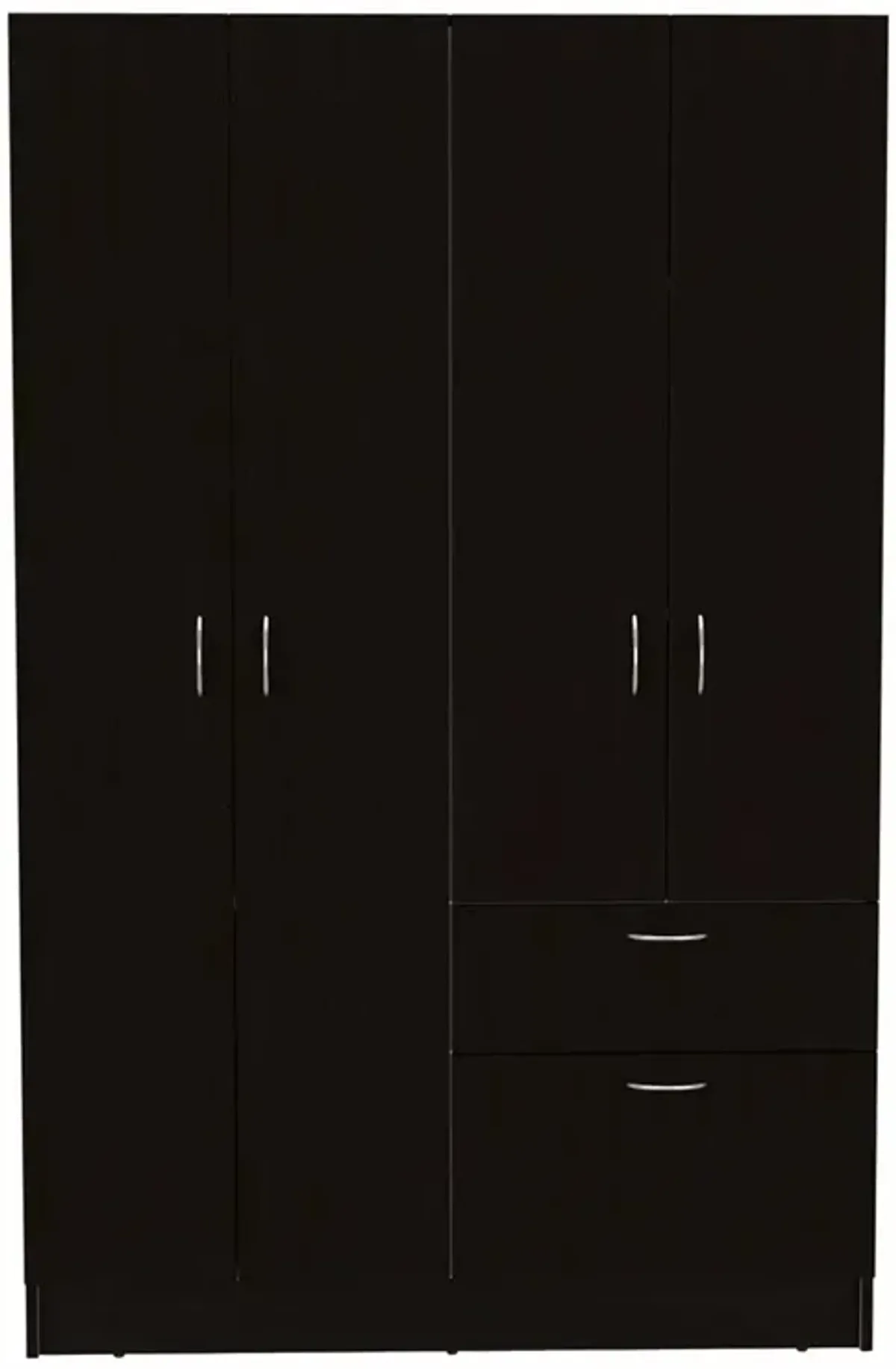 Maltby 1-Drawer Rectangle Armoire Black Wengue And White