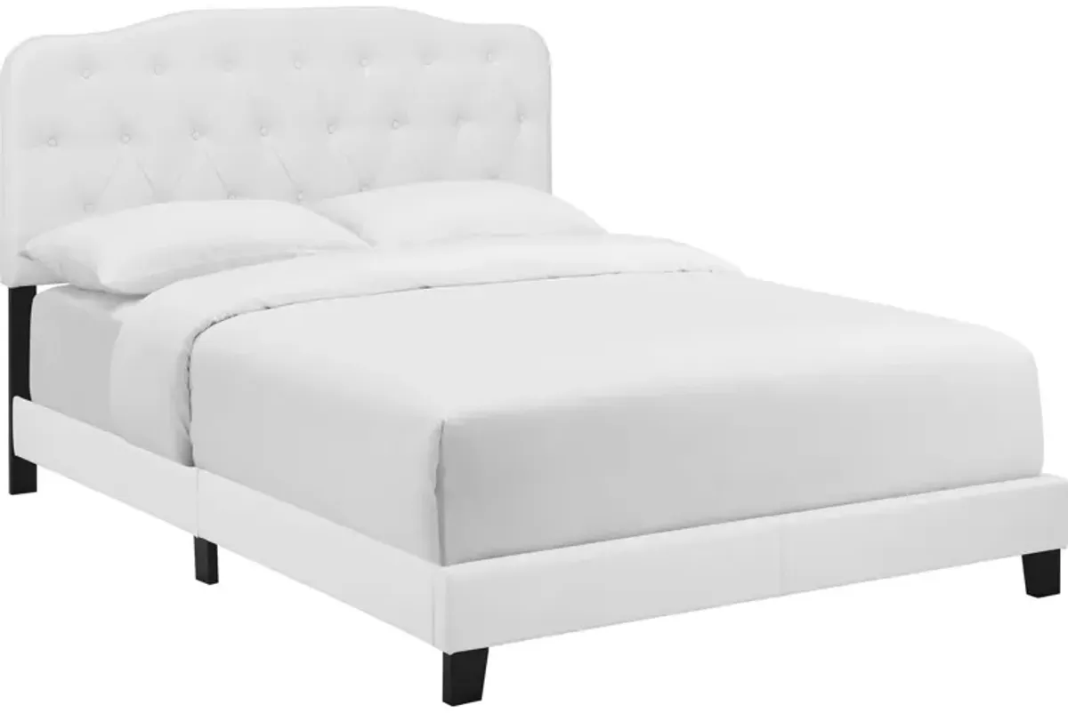 Modway - Amelia Twin Faux Leather Bed White