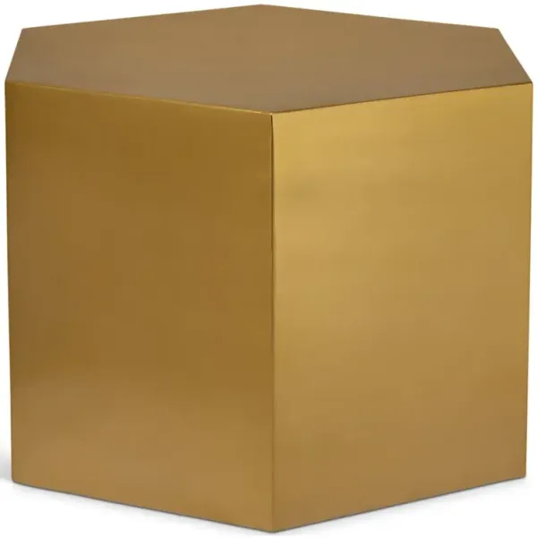 Meridian Furniture Hexagon Brushed Gold Coffee Table