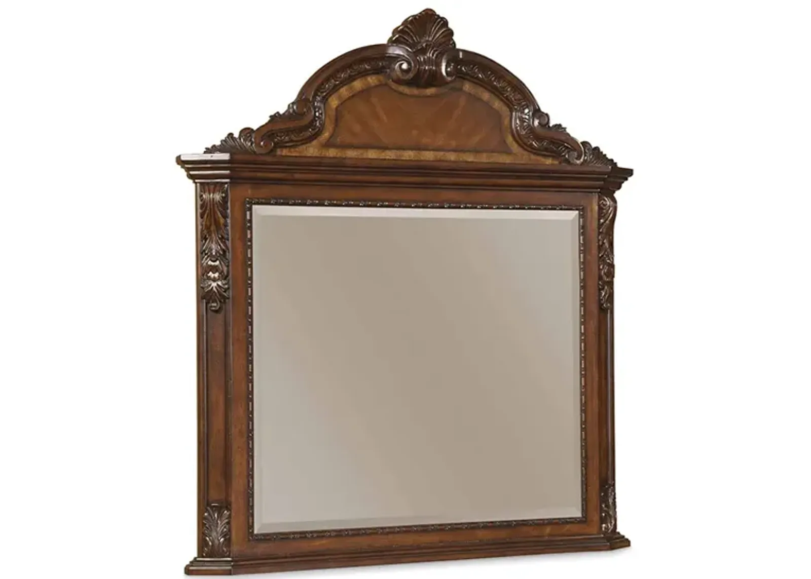 Old World Crowned Landscape Mirror