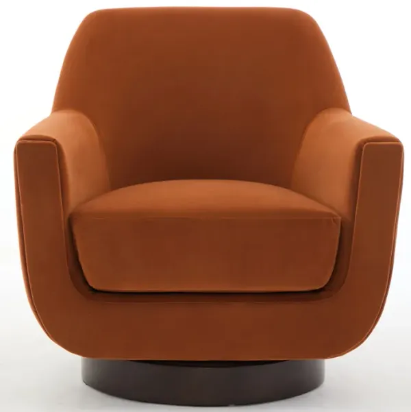 Merax Velvet Swivel Chair Round Barrel Chair