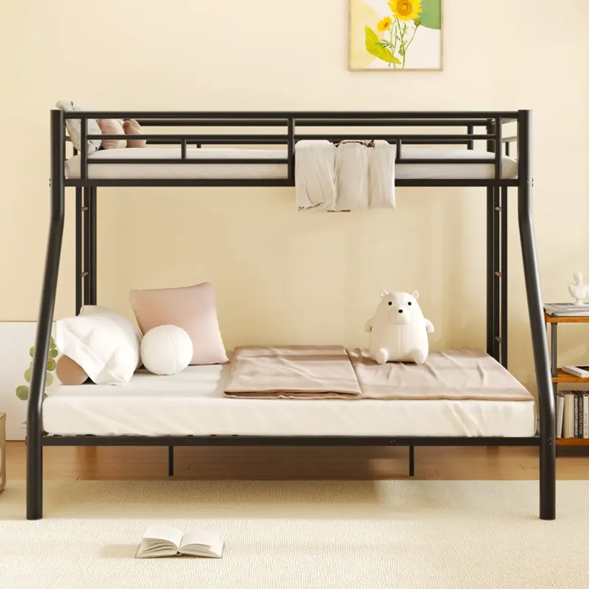 Merax Metal Bunk Bed with Ladders and Guardrails