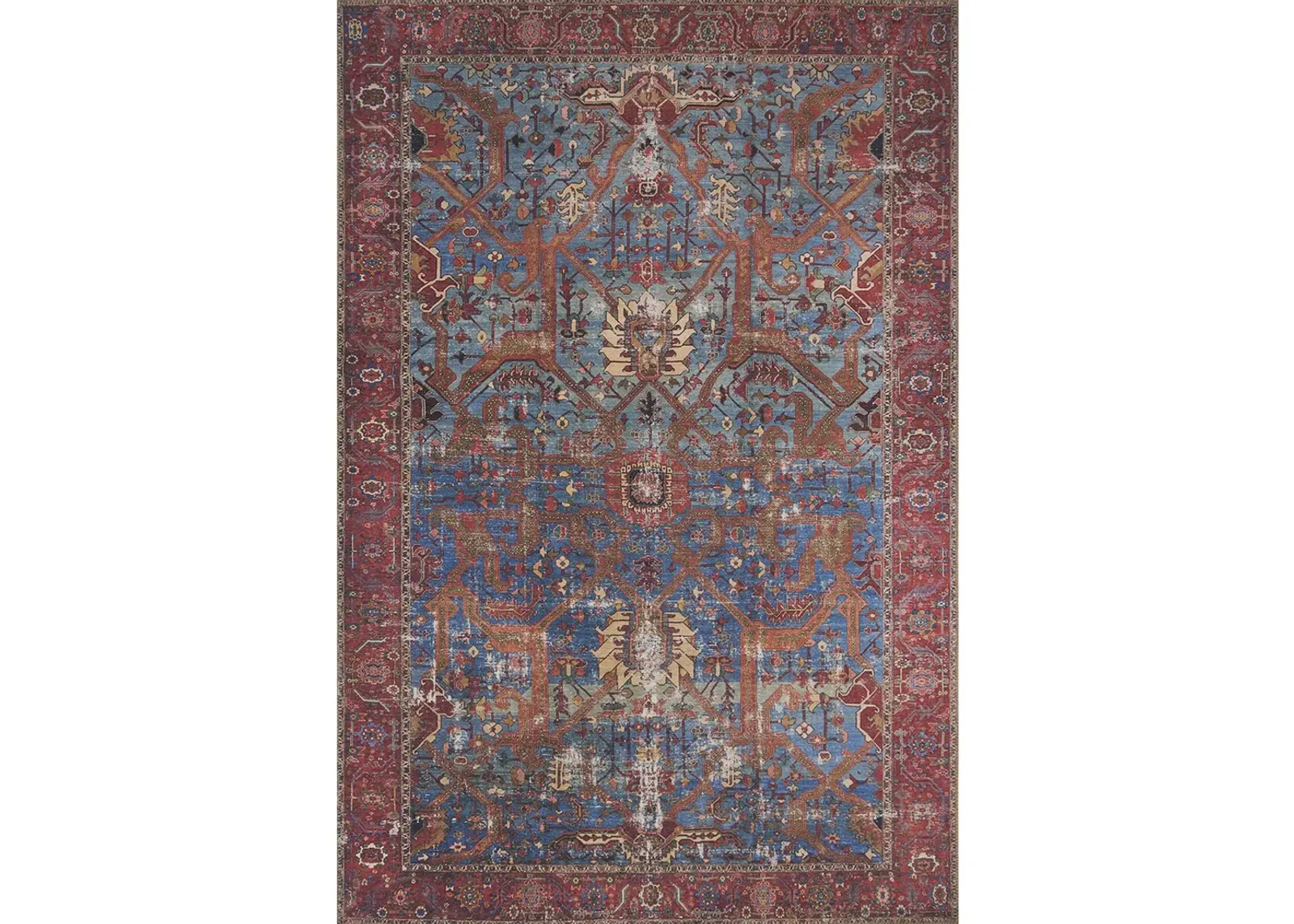 Loren LQ10 Blue/Red 8'4" x 11'6" Rug