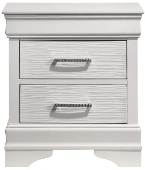 Streamdale Modern Brooklyn Nightstand Made With Wood In White