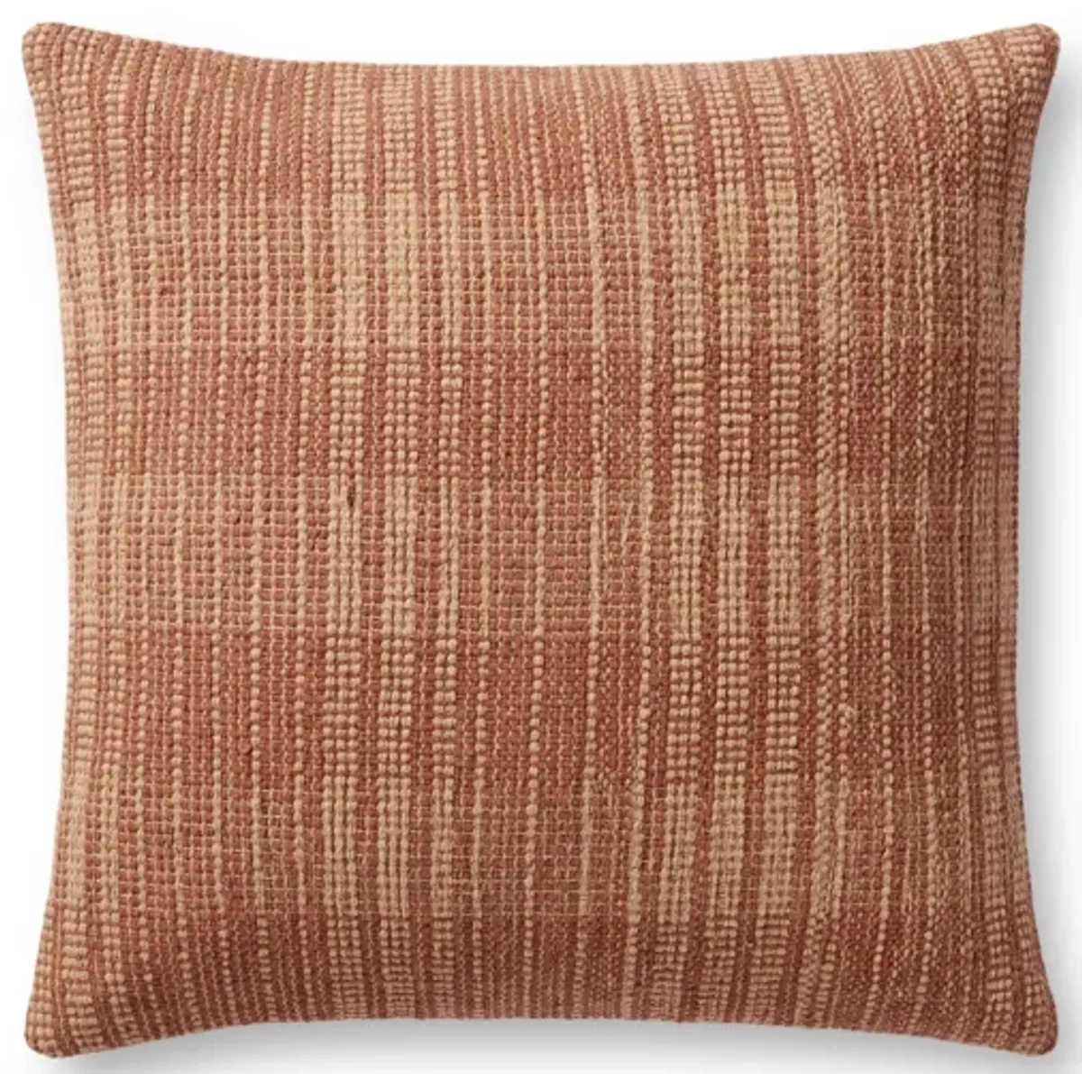 Penelope PMH0034 Terracotta 18''x18'' Polyester Pillow by Magnolia Home by Joanna Gaines x Loloi
