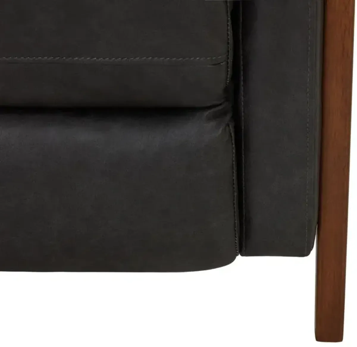 Barcalounger 7-1179 Lewiston Push Thru The Arms Recliner, Charcoal