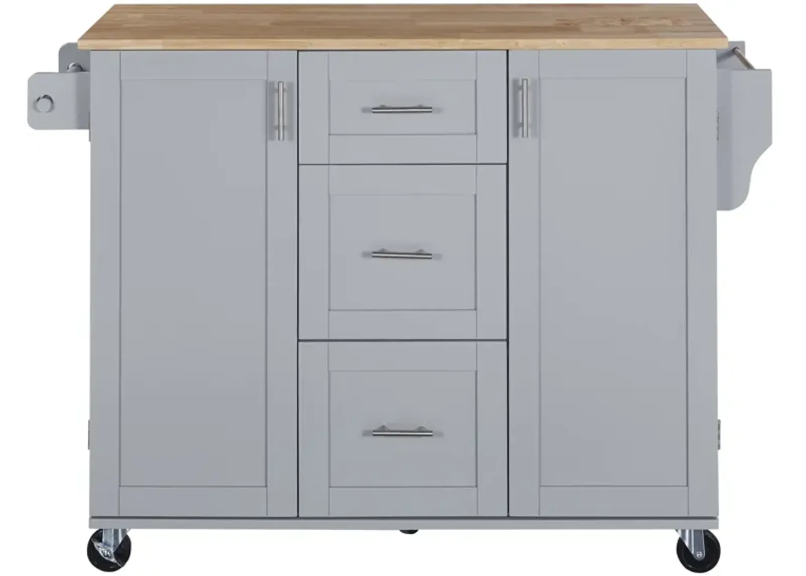 Merax Modern Kitchen Cart Rolling Kitchen Island with Storage