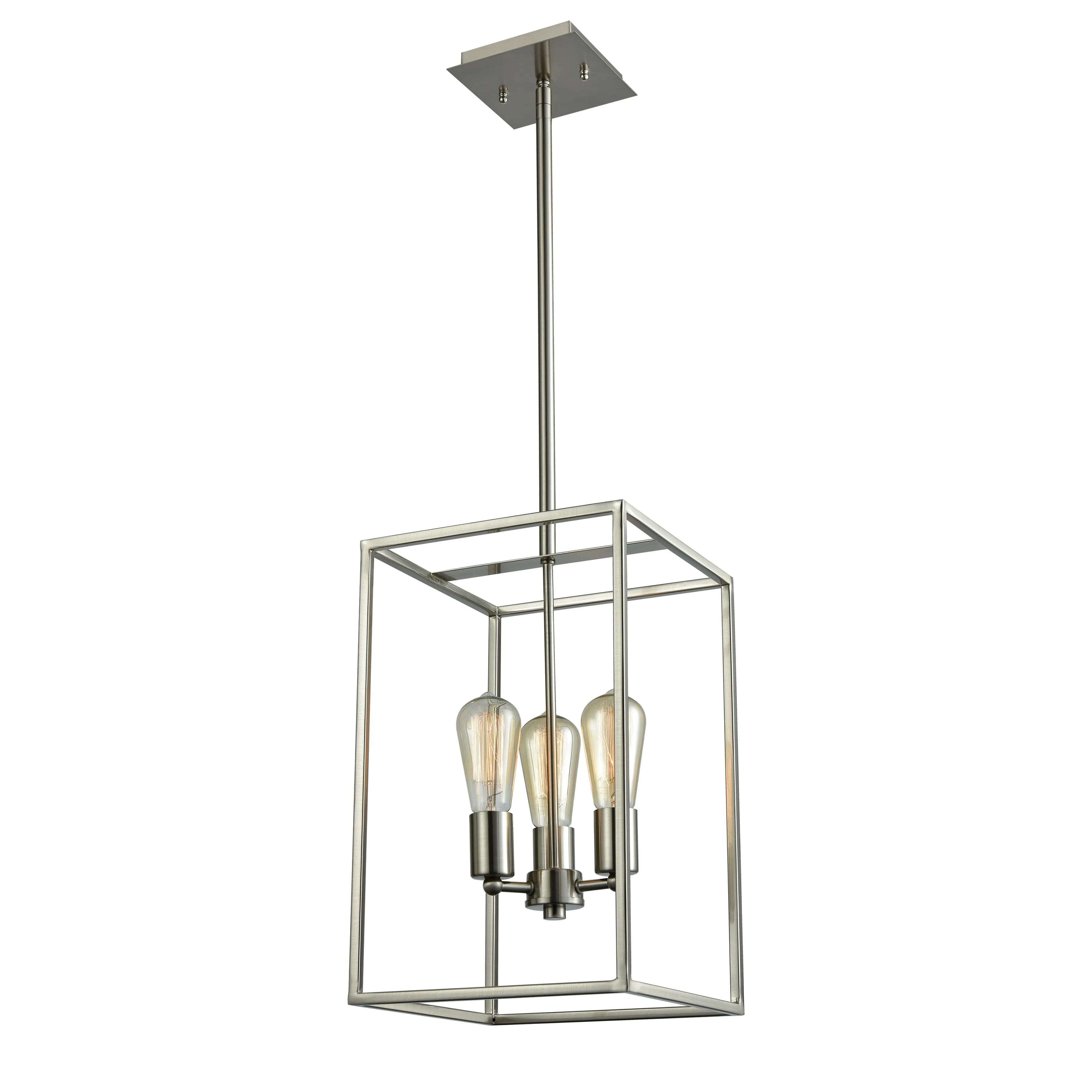 Williamsport 10'' Wide 3-Light Nickel Chandelier