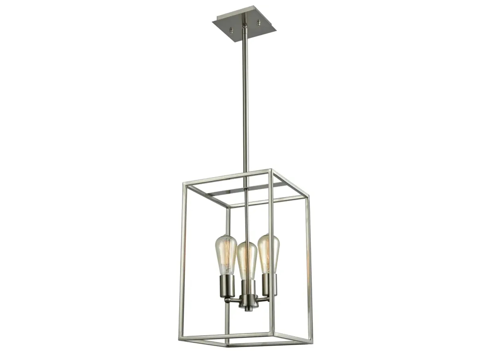 Williamsport 10'' Wide 3-Light Nickel Chandelier