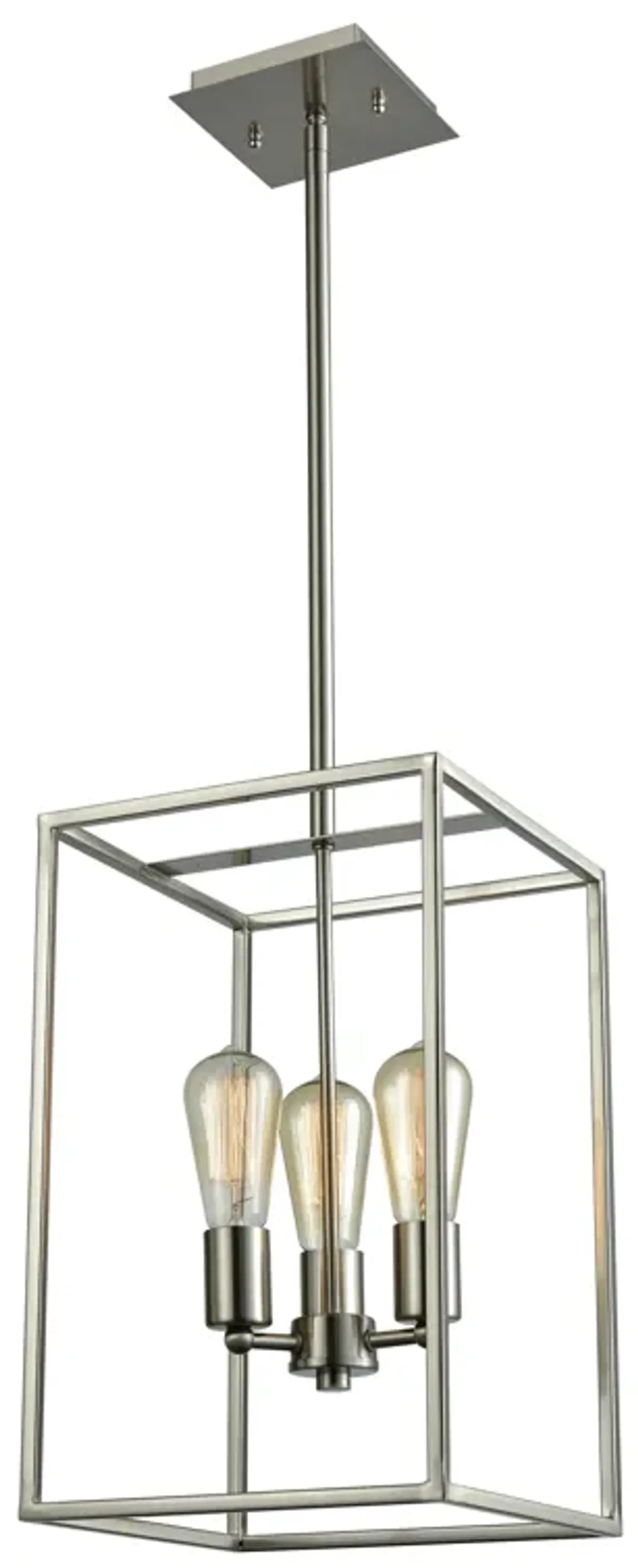 Williamsport 10'' Wide 3-Light Nickel Chandelier