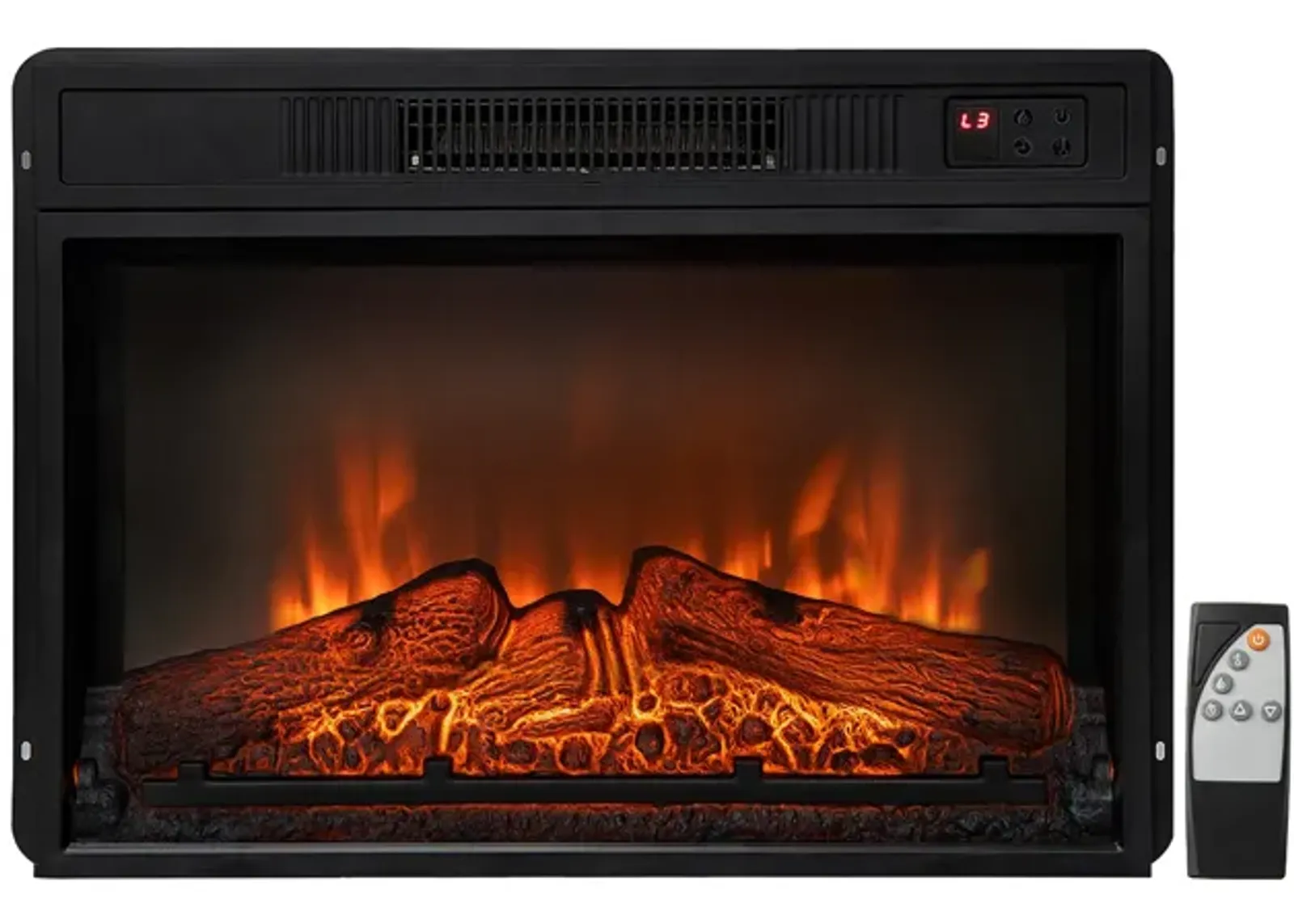 Electric Fireplace Inserted with Adjustable LED Flame