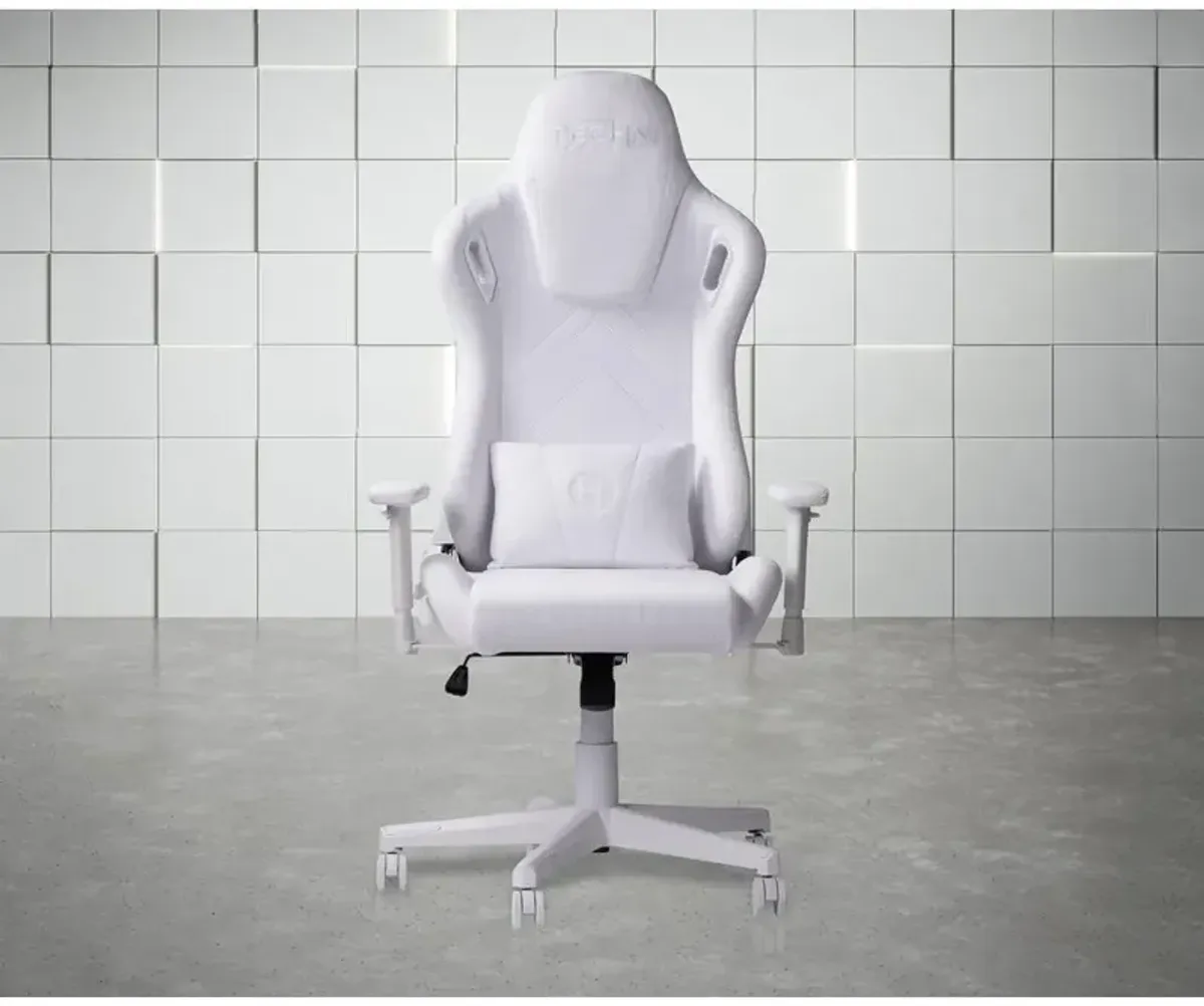 Techni Sport Velvet Gaming Chair - White