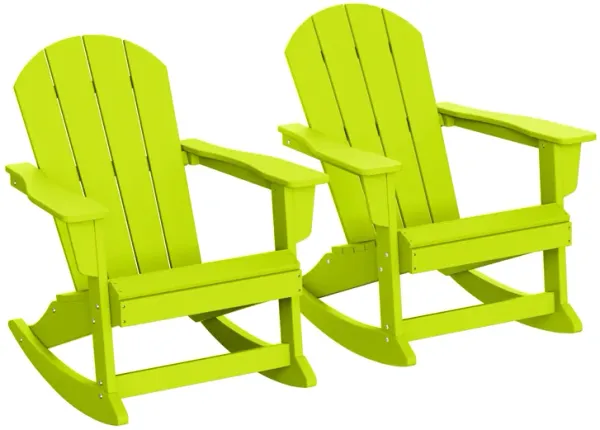 WestinTrends 2 piece set Outdoor / Patio Poly Adirondack rocking chairs ( 2 seater )