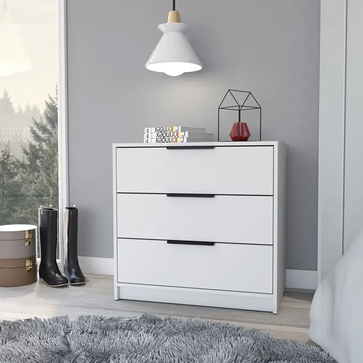 3 Drawers Dresser Maryland, Bedroom, White