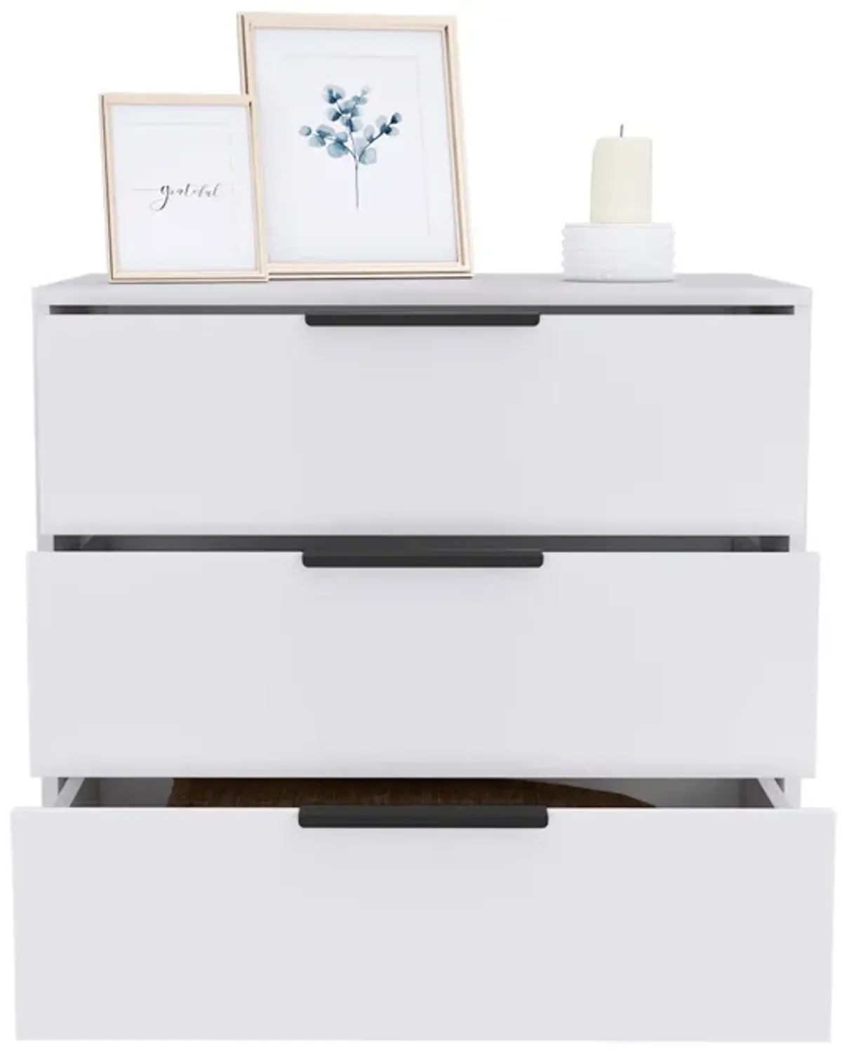 3 Drawers Dresser Maryland, Bedroom, White