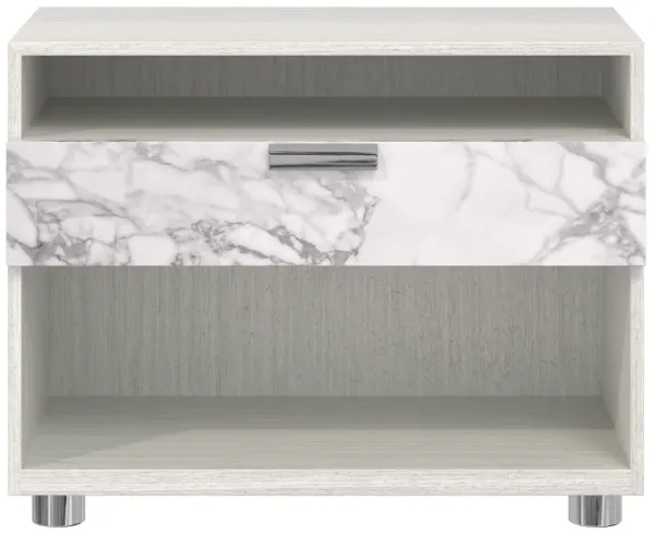 Stratum 1 Drawer Nightstand in Arabescato Stone