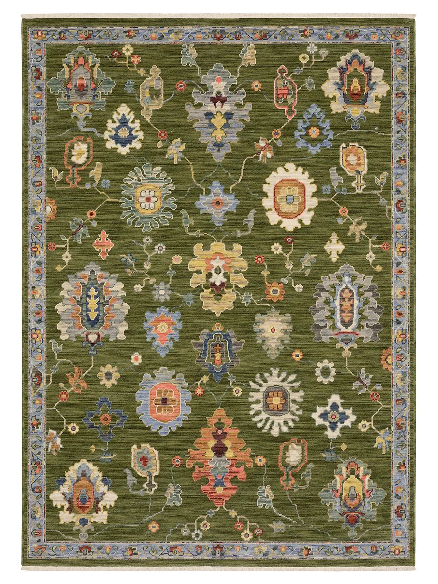 Lucca 6'7" x 9'6" Green Rug