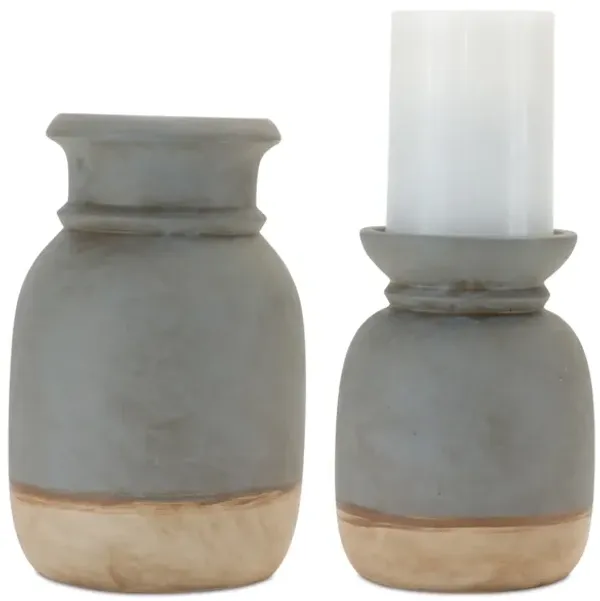 Set of 2 Candle Holders for Elegant Home Décor and Ambient Lighting
