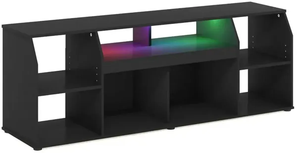 Furinno JAYA Large Media Console Table with LED For TV up to 65-Inch, Americano